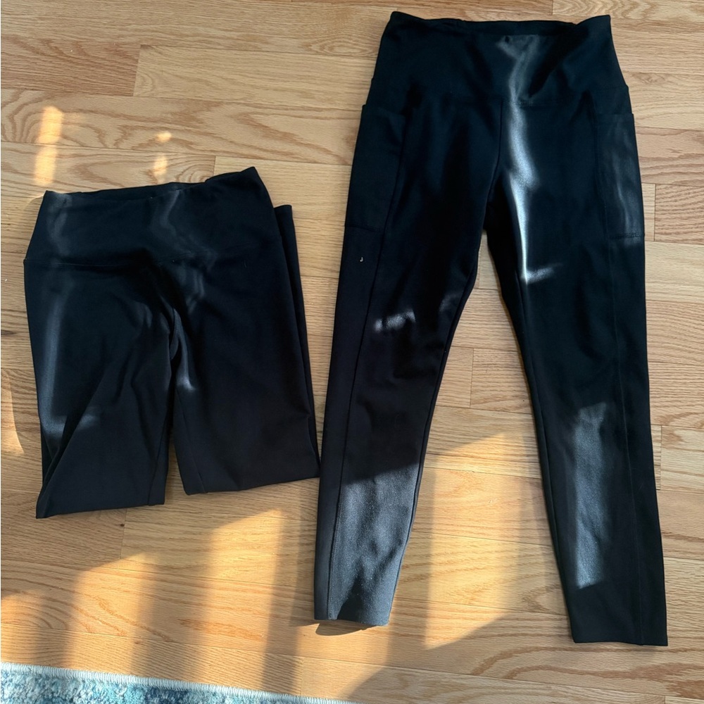 Danskin Black High-Waist Leggings Duo